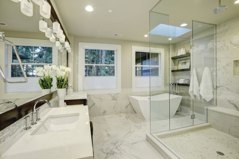 Spacious Master Bathroom with Elegant Fixtures